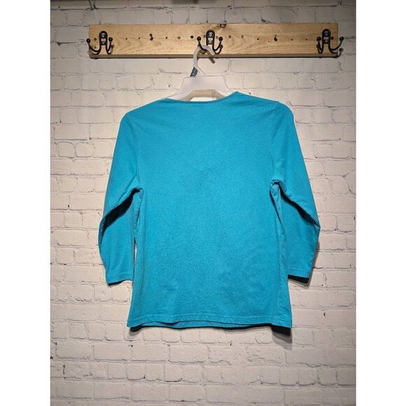 Ashley blue 3/4 sleeved Top size medium - Picture 4 of 4